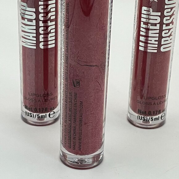 Makeup Obsession Lip Gloss 0.17 fl oz Pink Mauve Gloss Shine Brillo de Labio New - Picture 6 of 7
